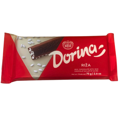 Dorina Riza – Milchschokolade mit Puffreis (75 g)