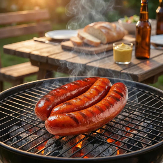 Würstchen auf dem Grill