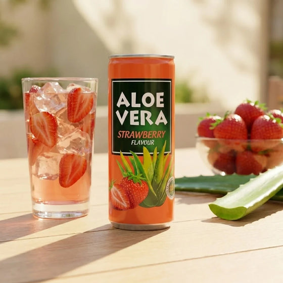 Aloe Vera Drink mit Früchten