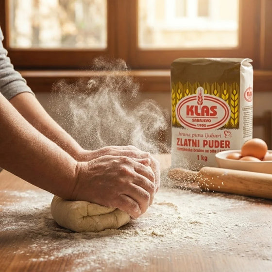 Teig kneten mit Klas Mehl