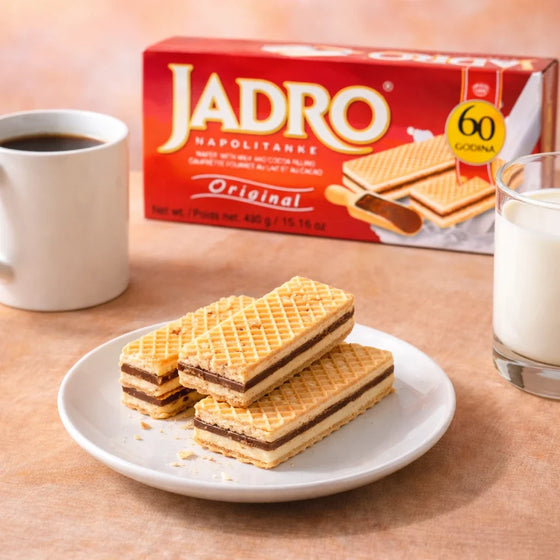Jadro Waffeln mit Kaffee