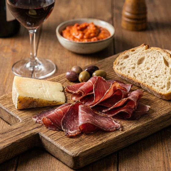 Suho Meso – geräuchertes Rindfleisch, aufgeschnitten