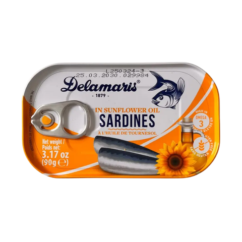 Delamaris Sardinen in Sonnenblumenöl – 90g