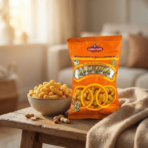 Gold Flips grickalica od kikirikija i kukuruza 140g