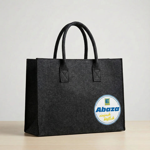 Edeka Abaza Filztasche Grau